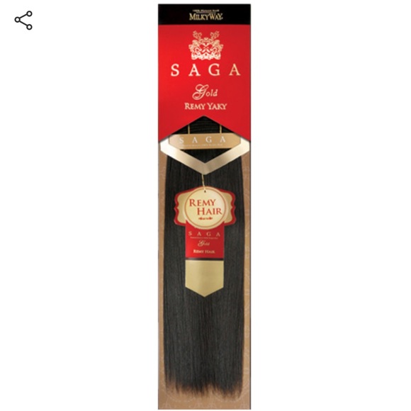 Remi Human Hair Weave SAGA GOLD Yaky 1B 10 inches - Picture 2 of 5